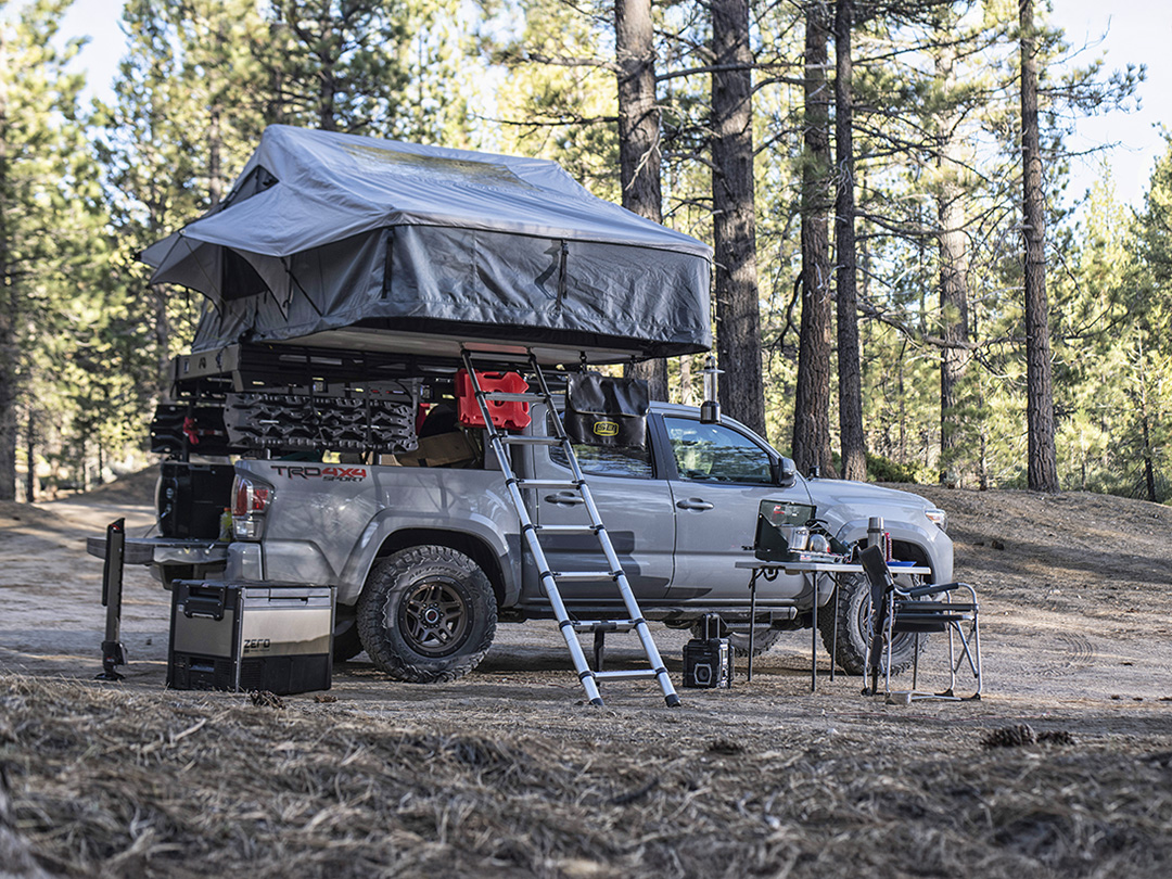 toyota tacoma with tent