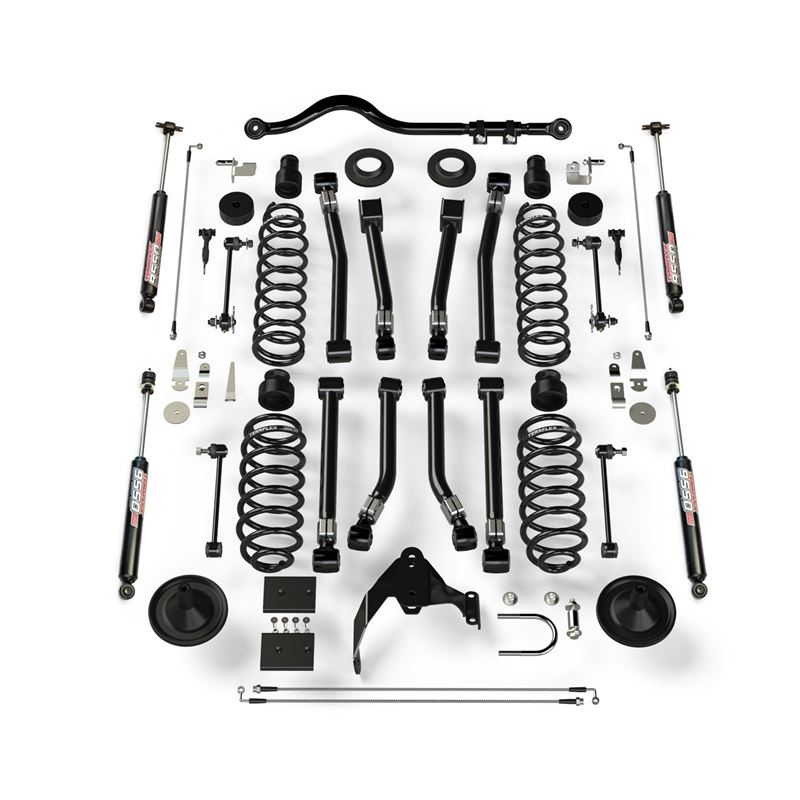 TeraFlex JK 4dr 4 Suspension System w/ 8 Alpine Short Control Arms