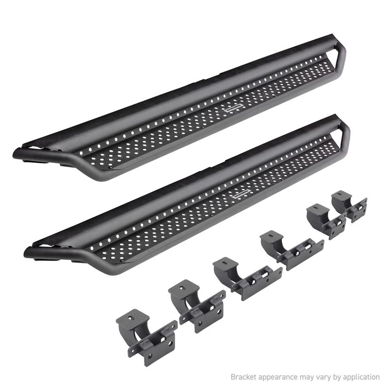 Go Rhino Dominator Xtreme D1 Side Steps With Rocker Panel Mounting Bracket Kit D14129t 4892